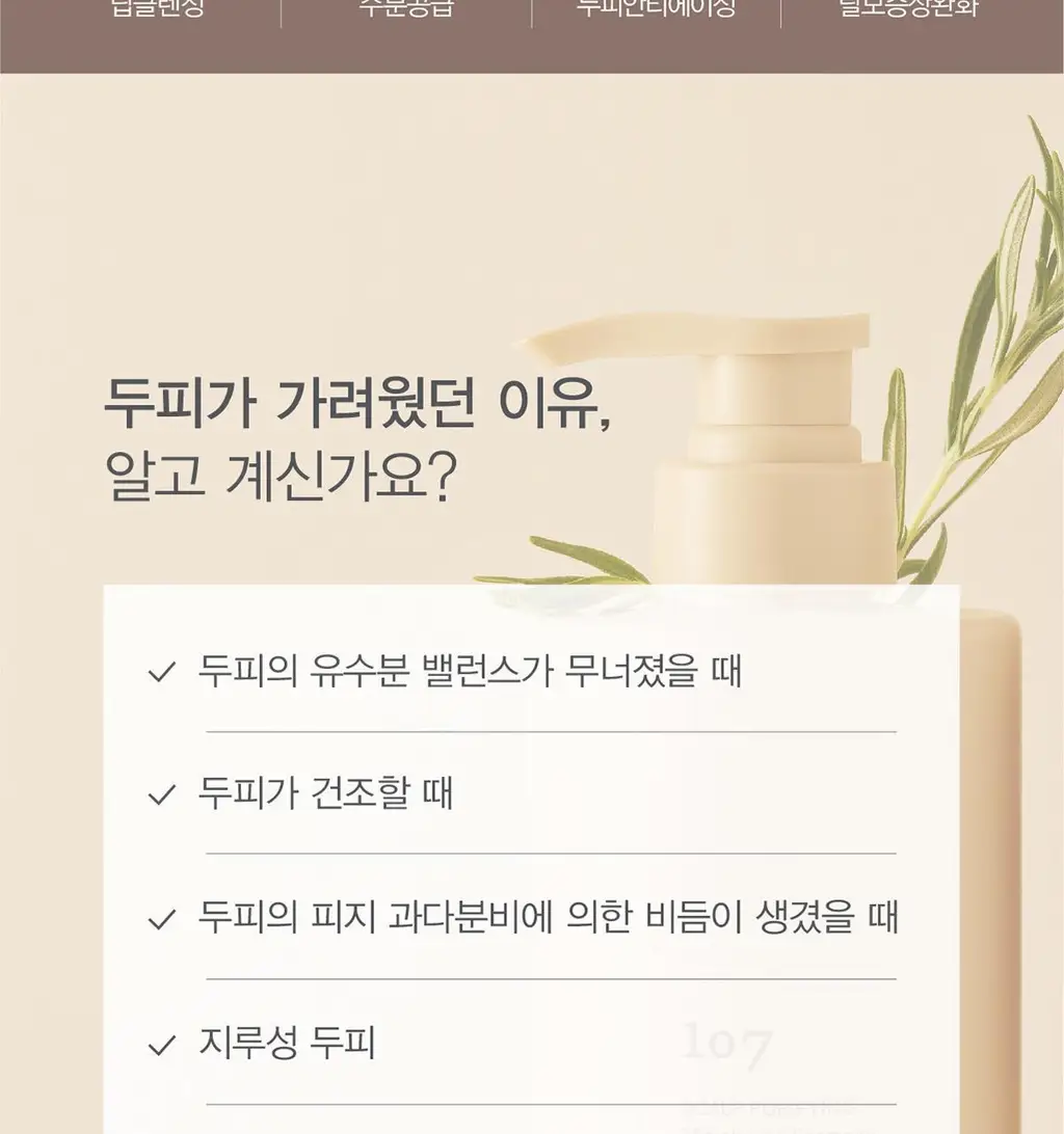 [탈모증상완화/식초샴푸] 원오세븐 스칼프 퓨리파잉 마이크로바이옴 샴푸 380ml 상세페이지 4